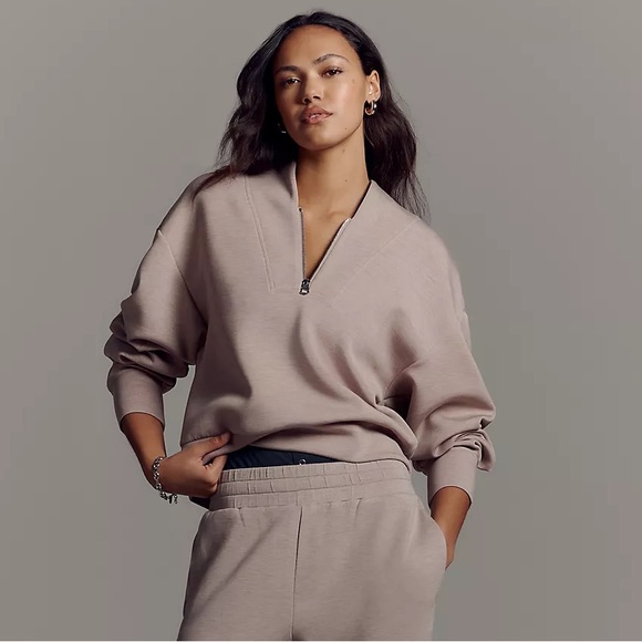 Varley Davidson Sweatshirt Taupe - Picture 2 of 8